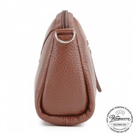 Кожаный клатч "Марта" (светло-коричневый)